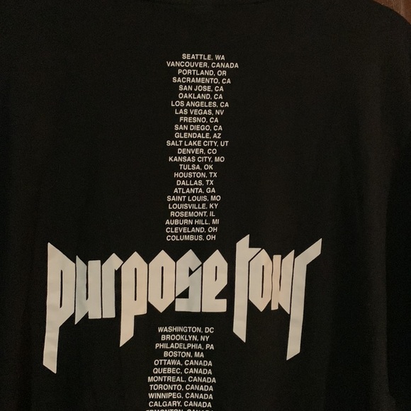 Justin Bieber Purpose Tour extra large Concert T-shirt - Picture 5 of 5